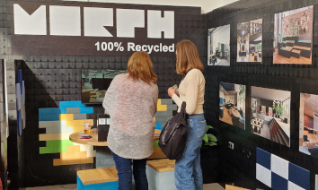Visitors to Morph stand at #CDW2023 discuss product options