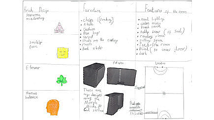 The design aims to create a quiet space in the playground (Year 5)