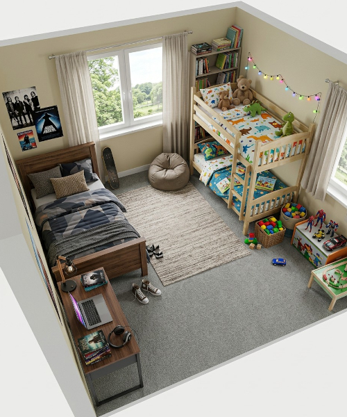 Childrens Bedroom that needs to be divided